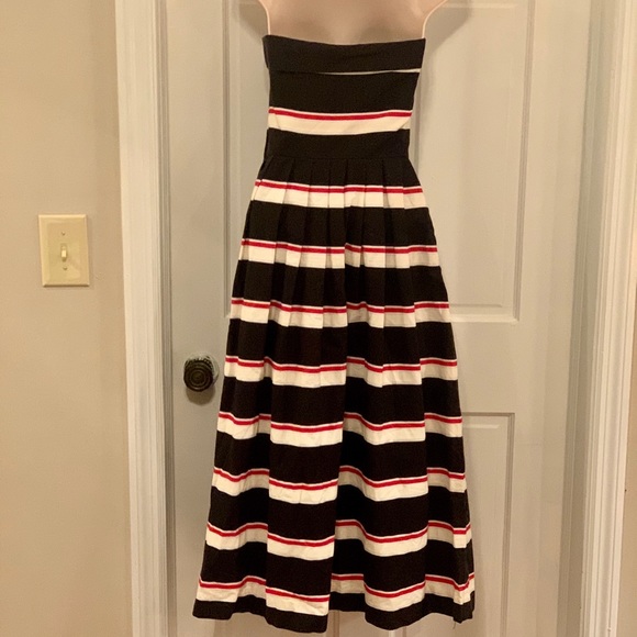 Lang Originals vintage blackred stripe dress SALE - Picture 4 of 12